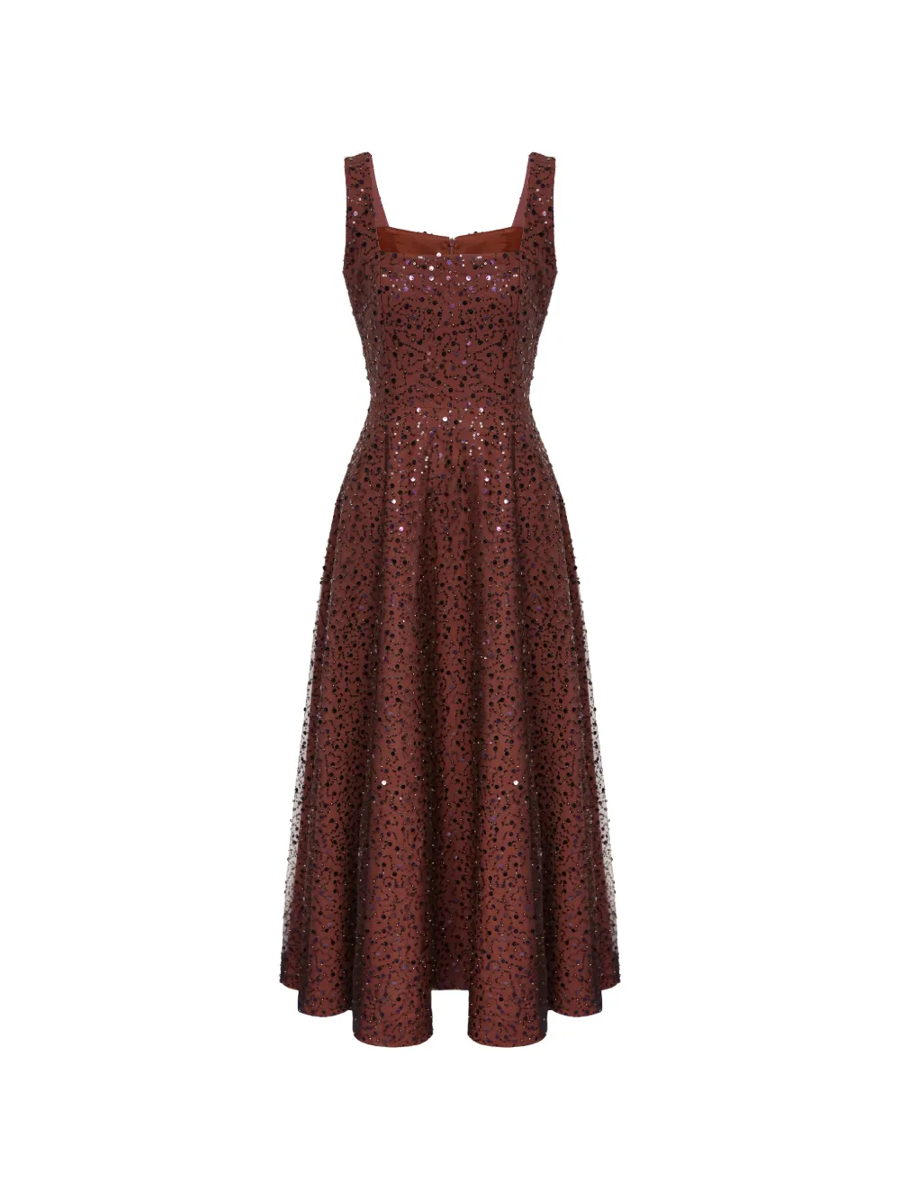 POST MERIDIEM sequin-embellished maxi dress - Marrone