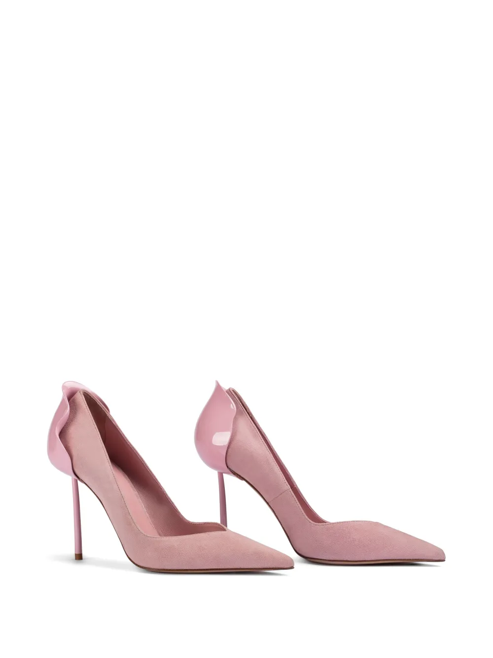 Le Silla Petalo suède pumps Roze