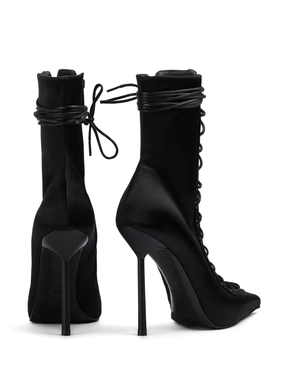 Le Silla Colette enkellaarzen met veters Zwart