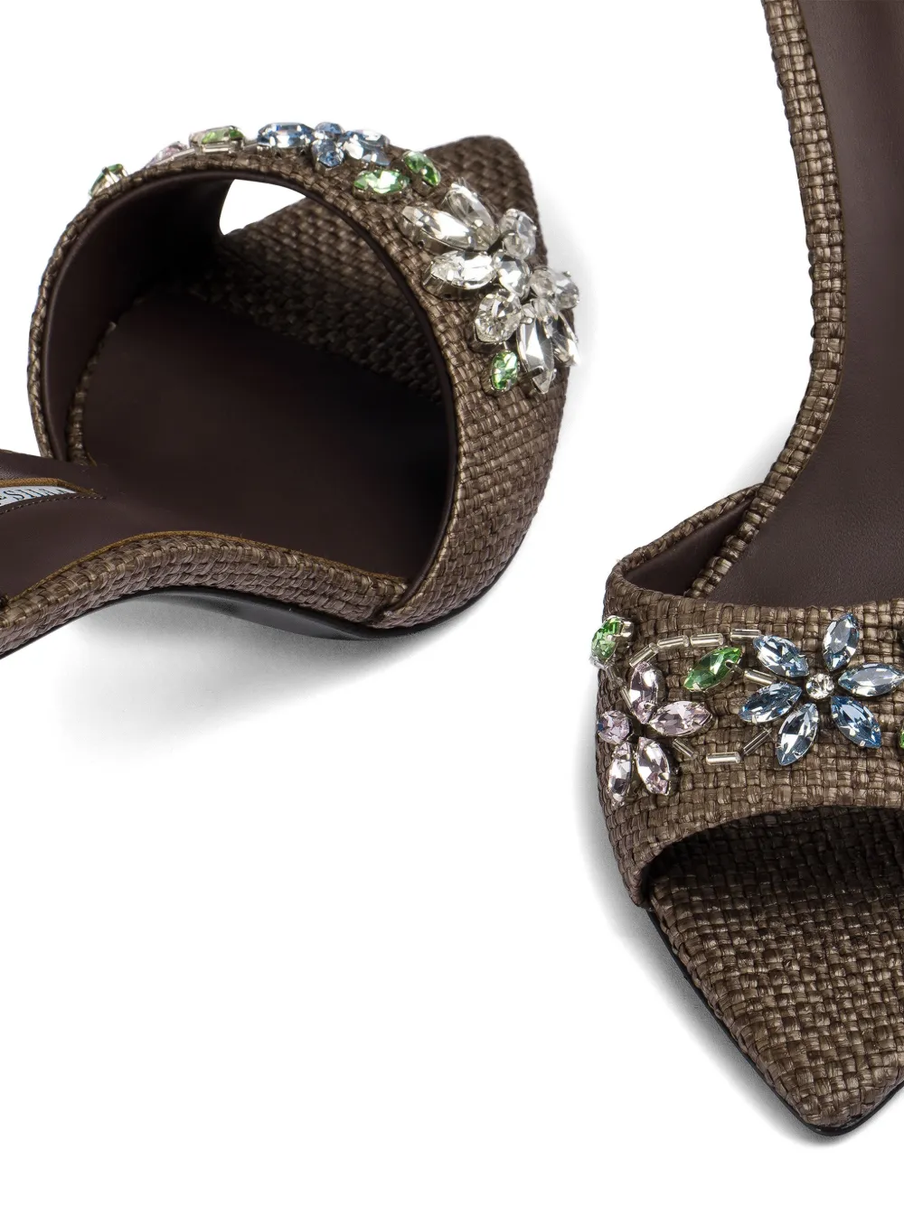 Le Silla Prairie muiltjes met bloemenprint Bruin