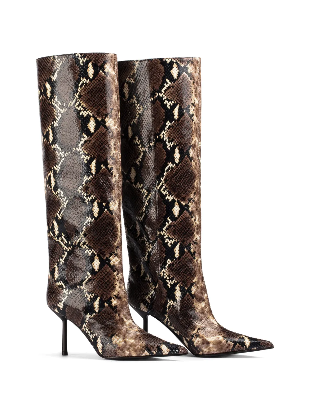 Le Silla Bella laarzen met pythonprint Bruin