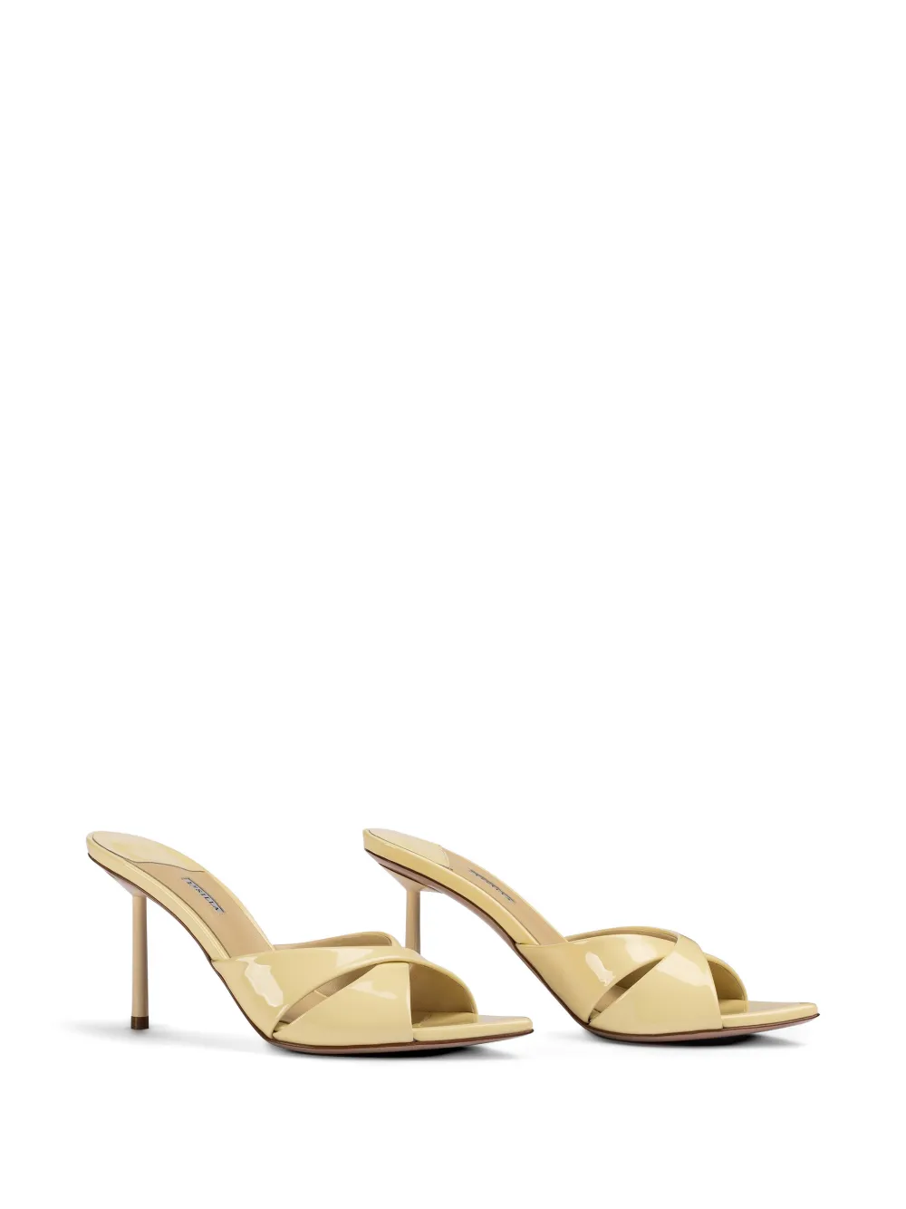 Le Silla Shirley muiltjes met gekruiste bandjes Geel