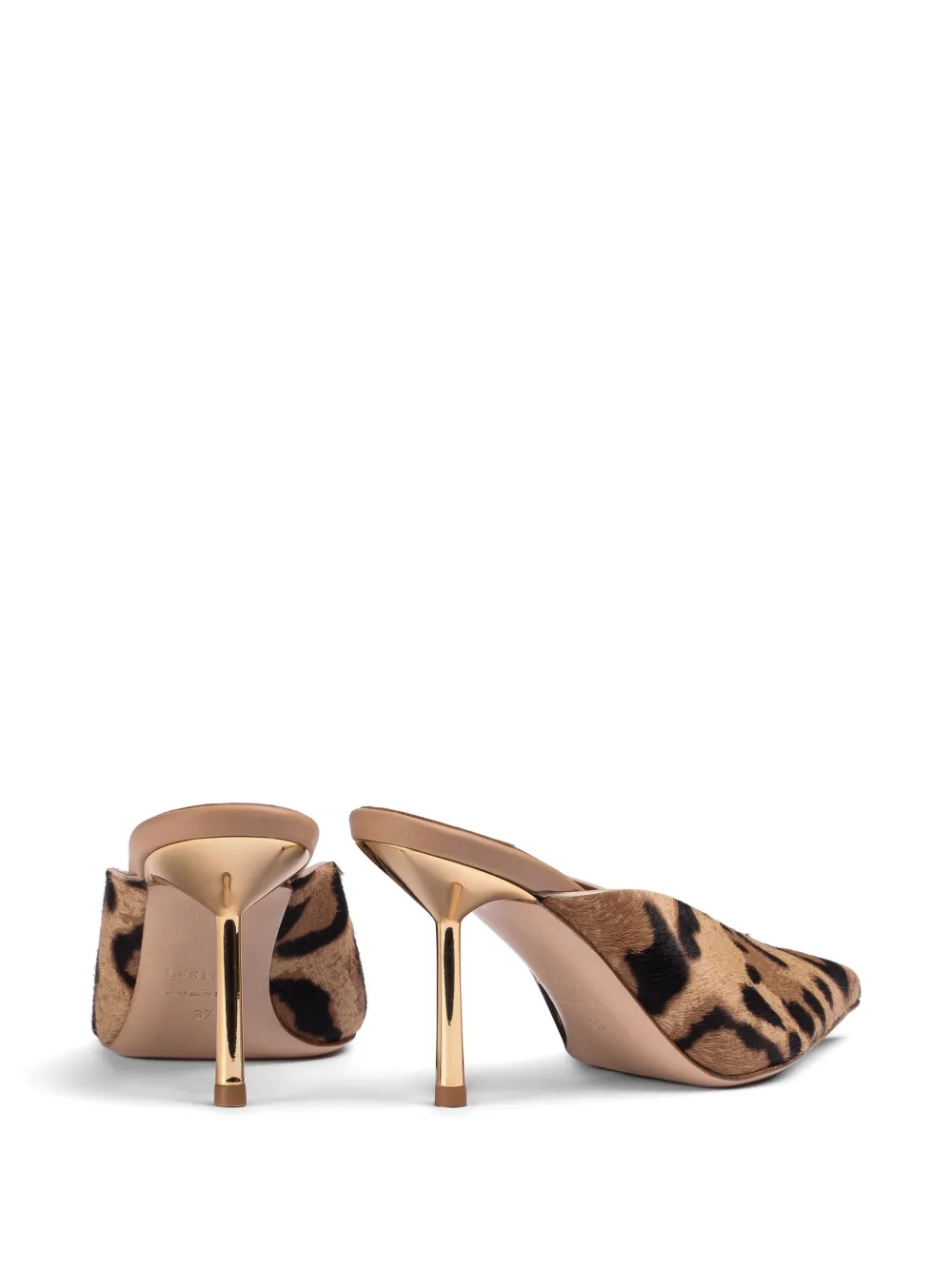 Le Silla Clivage muiltjes met luipaardprint Beige