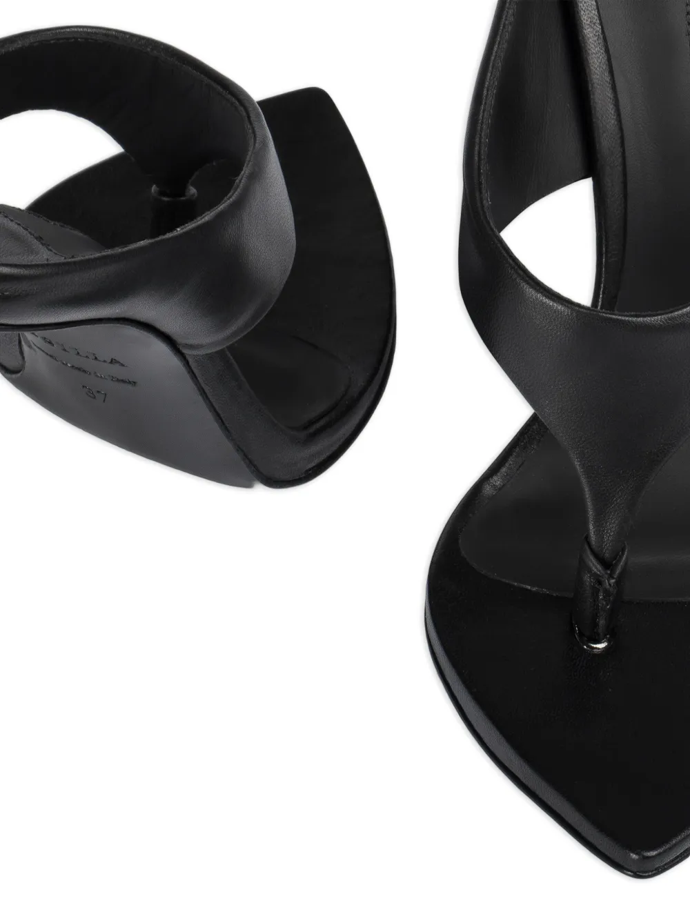 Le Silla Sandalen met open neus Zwart