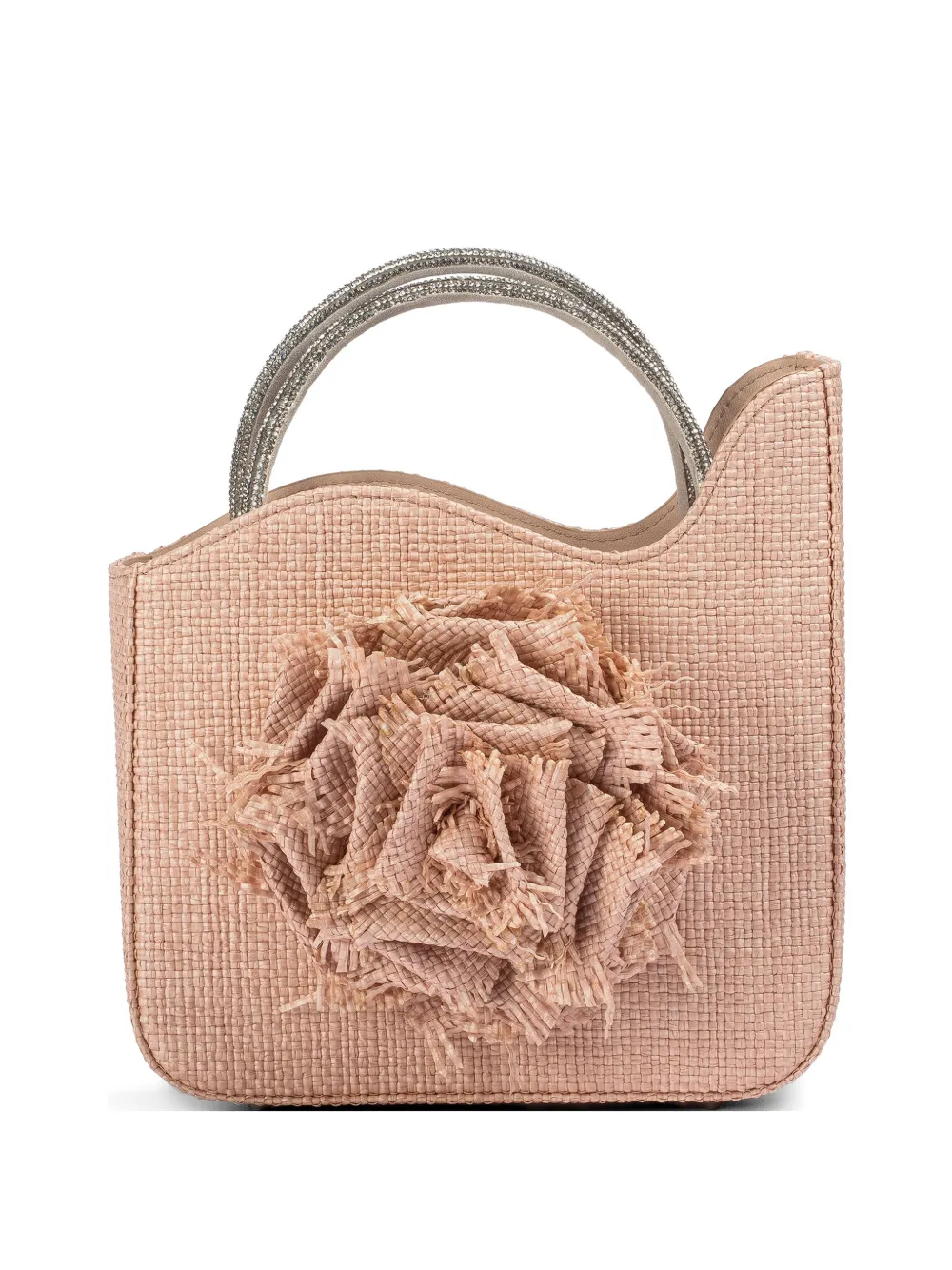 Le Silla small Rose fringed flower tote bag - Rosa