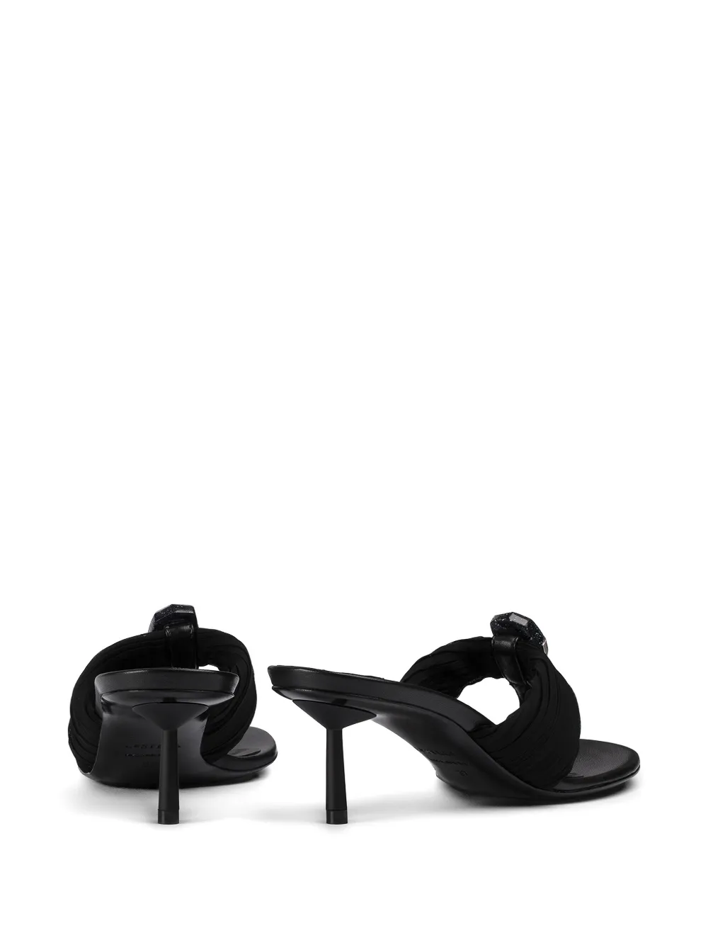 Le Silla Numa geplooide verfraaide sandalen Zwart