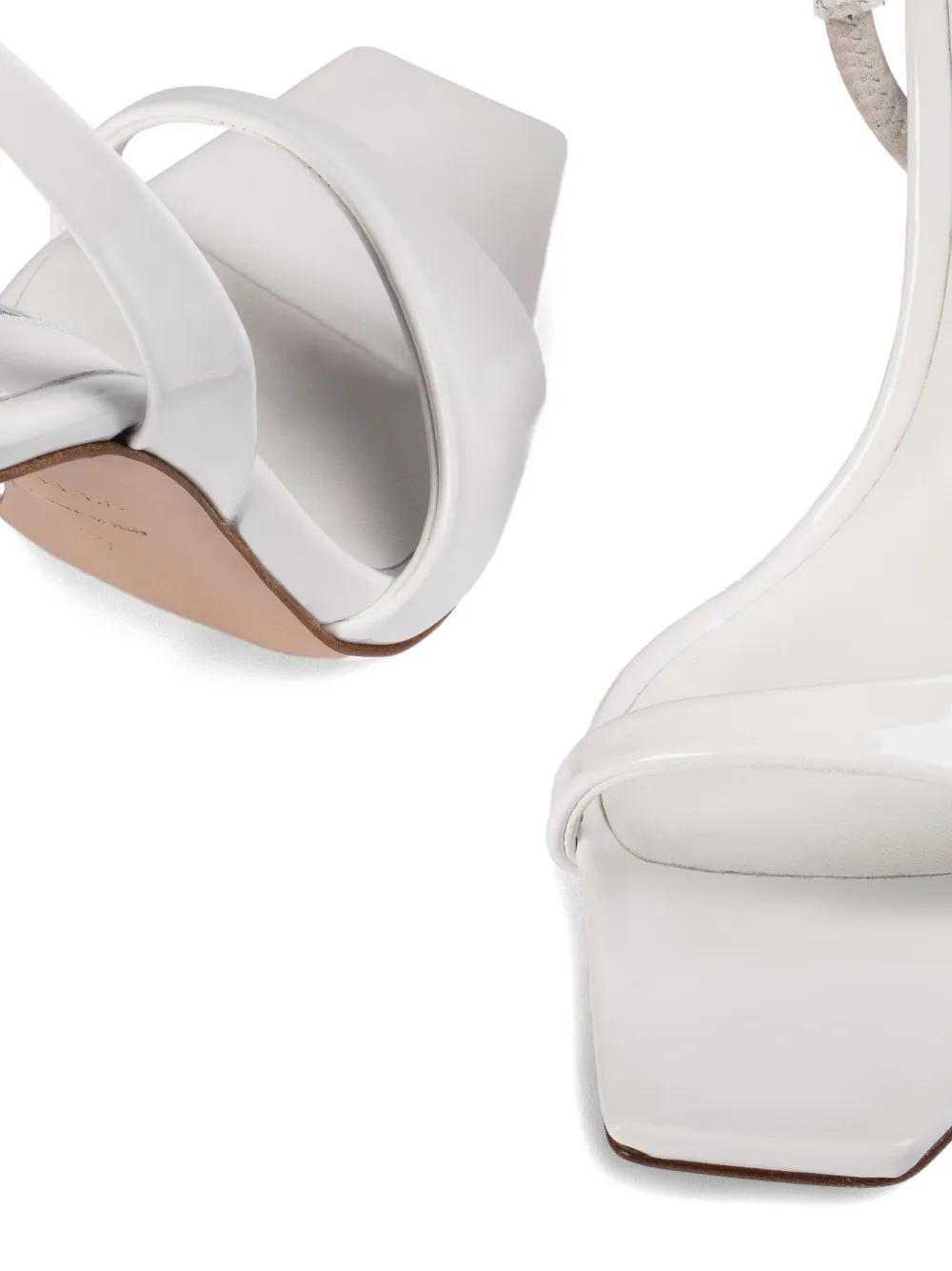 Le Silla Nyra sandalen met gestrikte enkelbandjes Wit