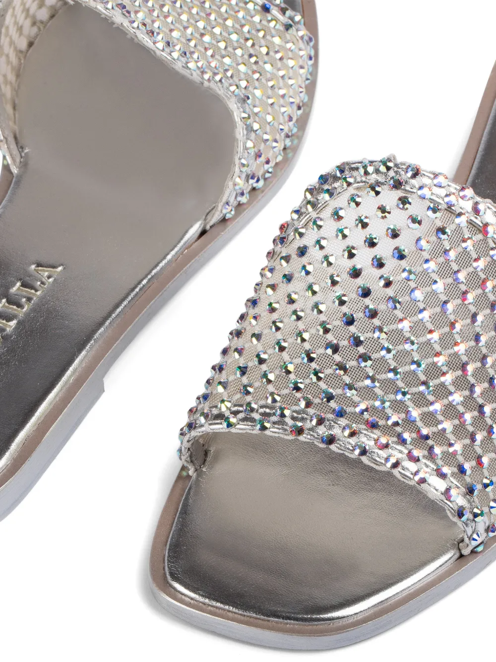 Le Silla Gilda verfraaide sandalen Zilver