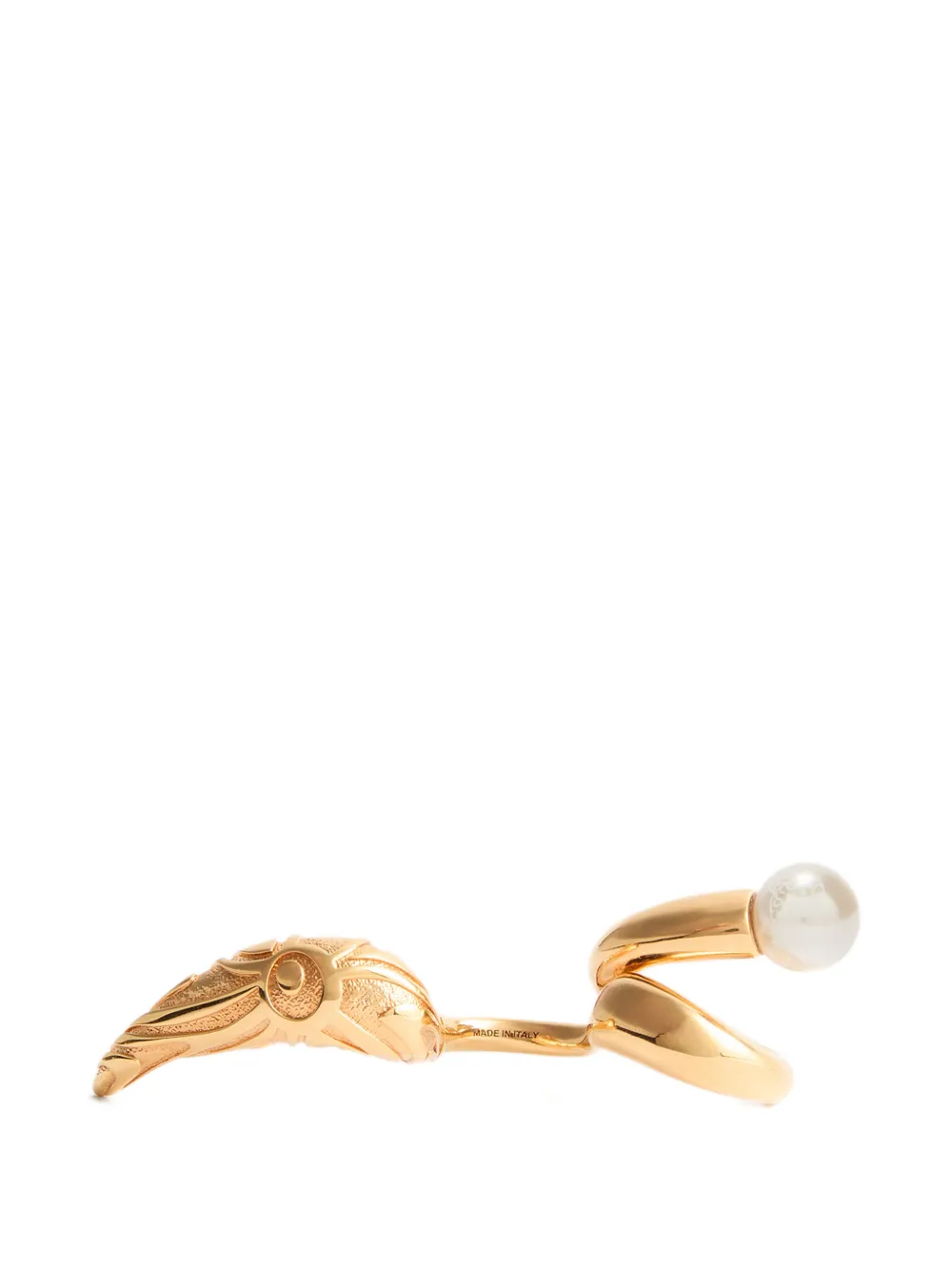 PUCCI Horn marmo-texture ring - Oro