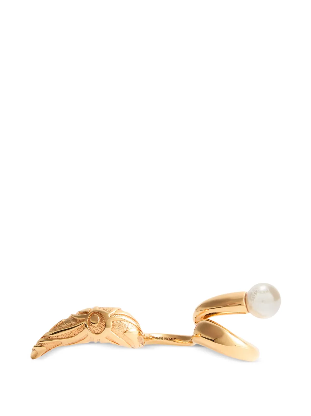 PUCCI Horn marmo-texture ring - Oro