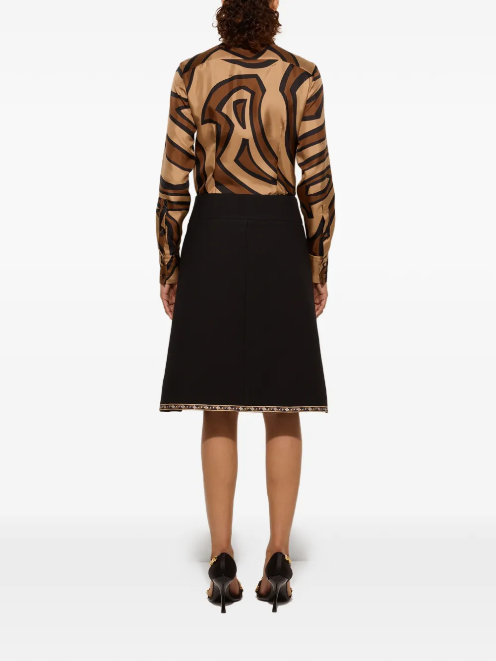  Pucci Labirinto-print Wool Skirt - Black 