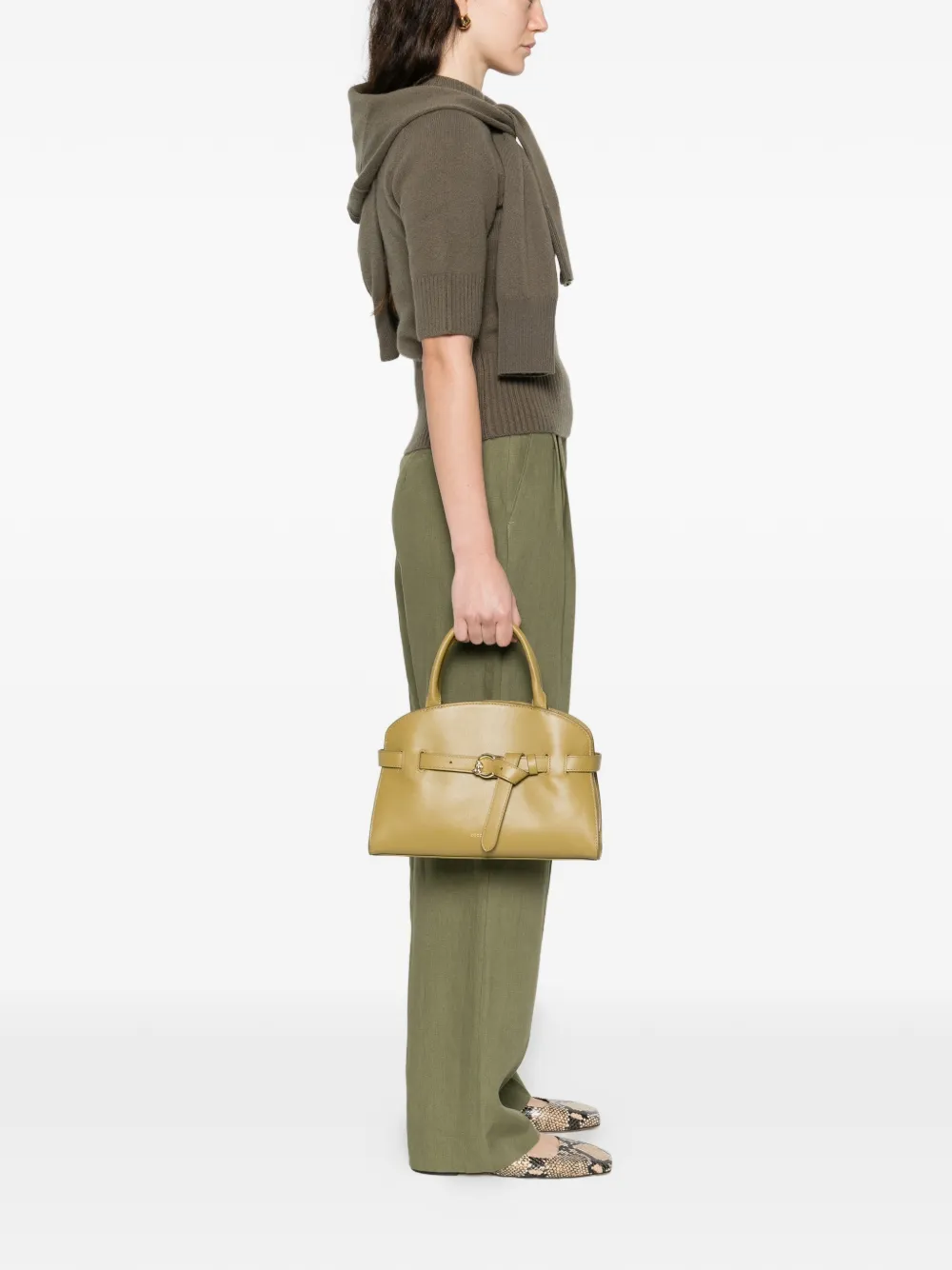 Coccinelle Shopper met gesp Groen