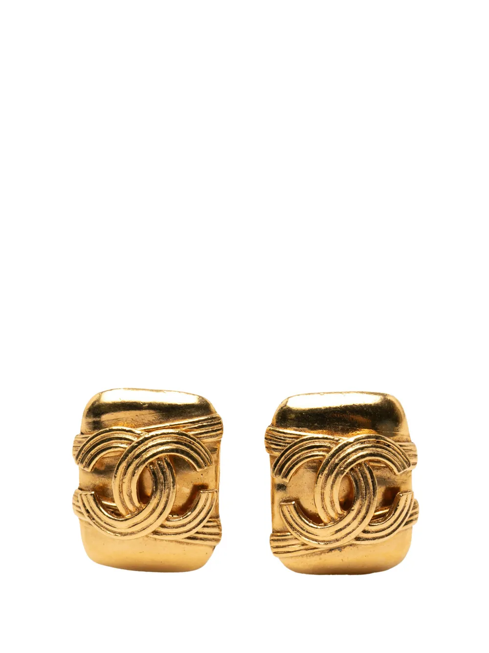 CHANEL Pre-Owned 1994 CC Gold Plated Clip On Earrings costume earrings - Oro