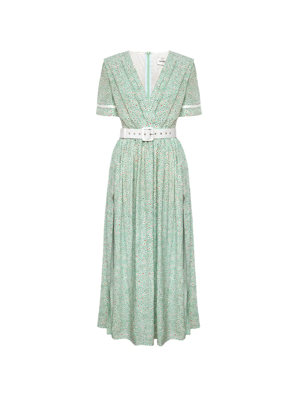 POST MERIDIEM side-split midi dress - Verde