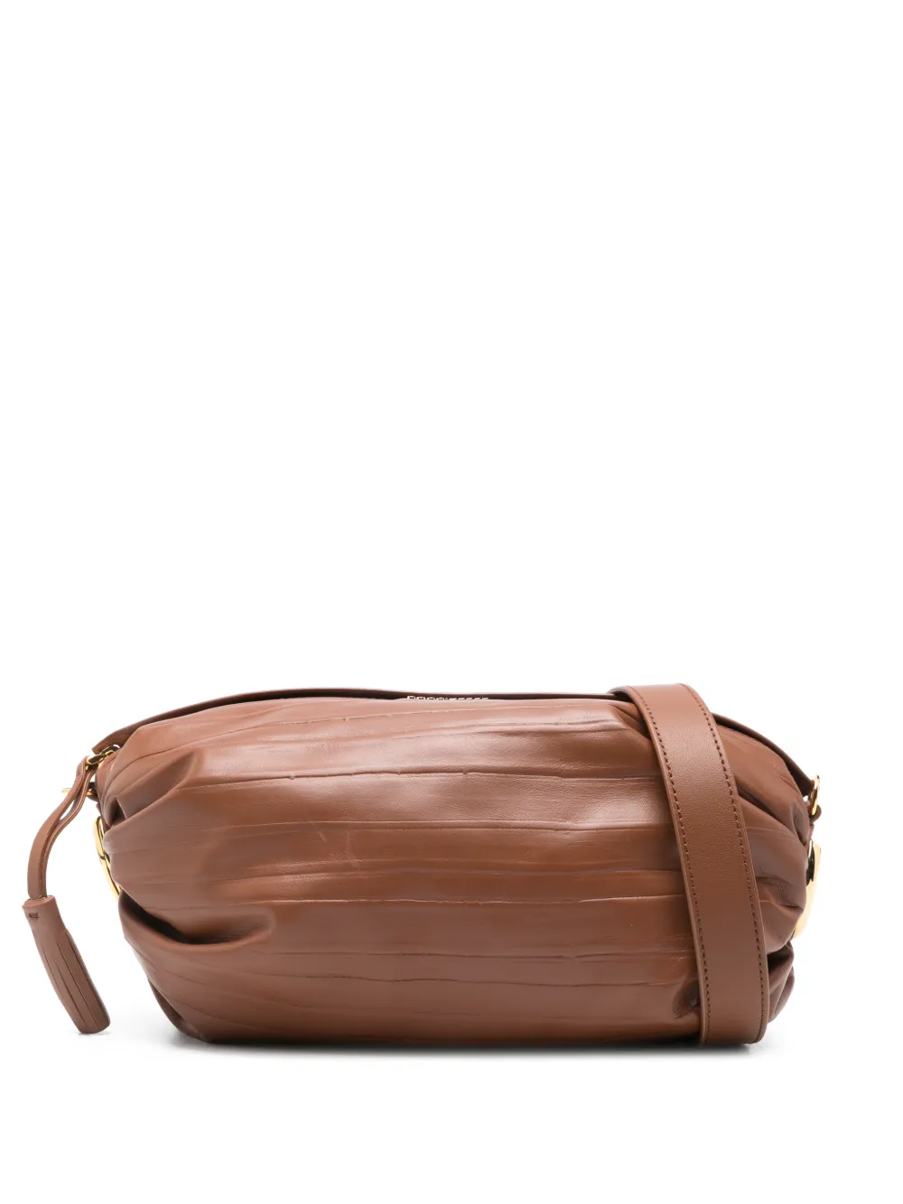 Coccinelle textured shoulder bag - Marrone