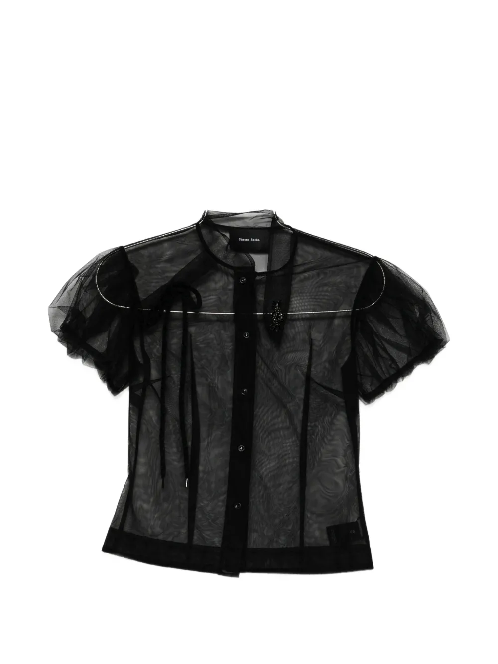 Simone Rocha tulle shirt - Nero