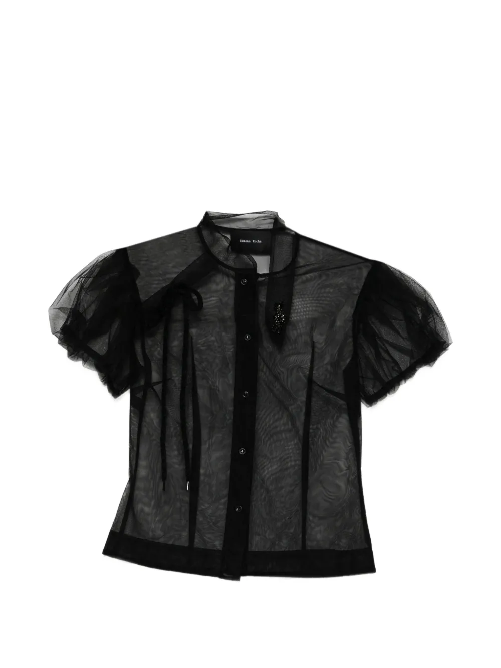 Simone Rocha tulle shirt - Nero