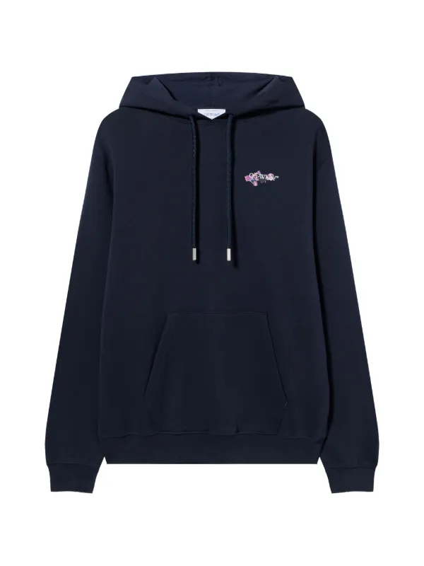 Off-White Arrow Hooded Hoodie | Blue | FARFETCH