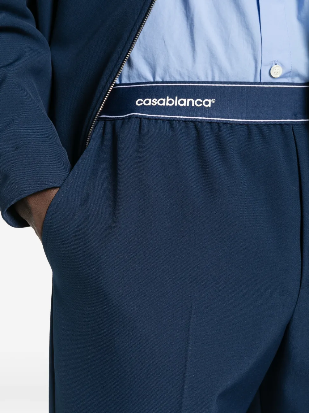 Casablanca Broek met elastische taille Blauw