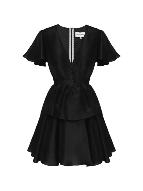 POST MERIDIEM ruffled-sleeves mini dress