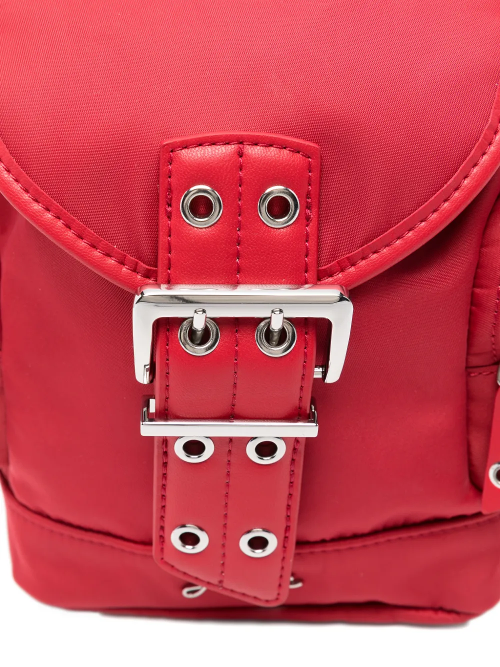 GANNI Rugzak met gespdetail Rood