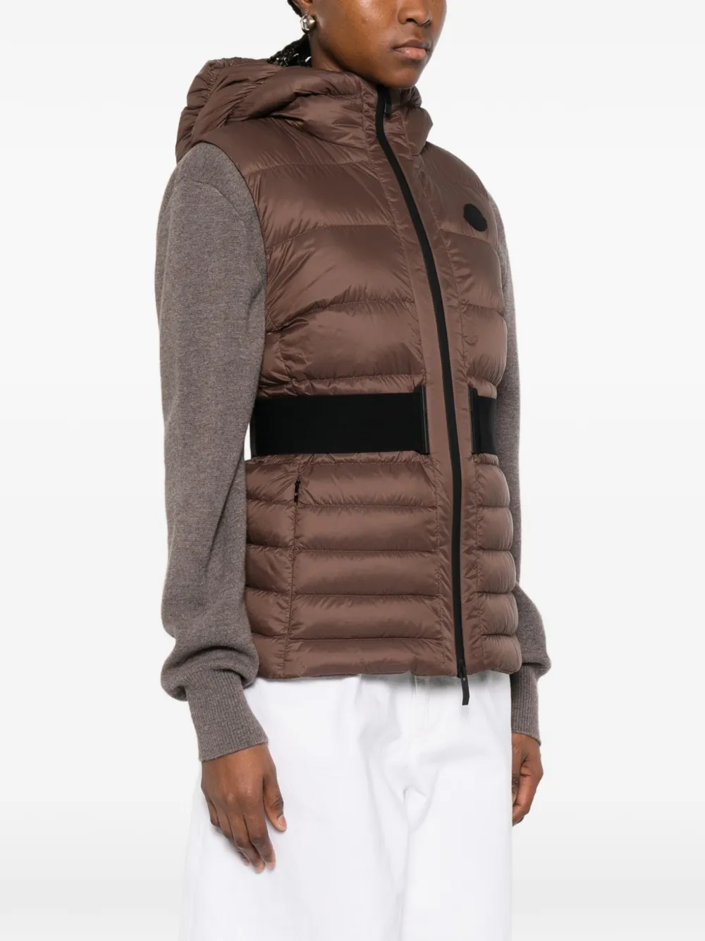 Moncler Melia bodywarmer met capuchon Bruin