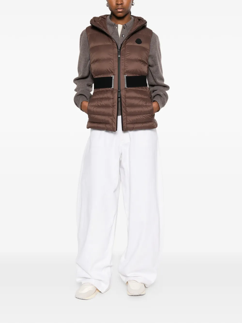 Moncler Melia bodywarmer met capuchon Bruin
