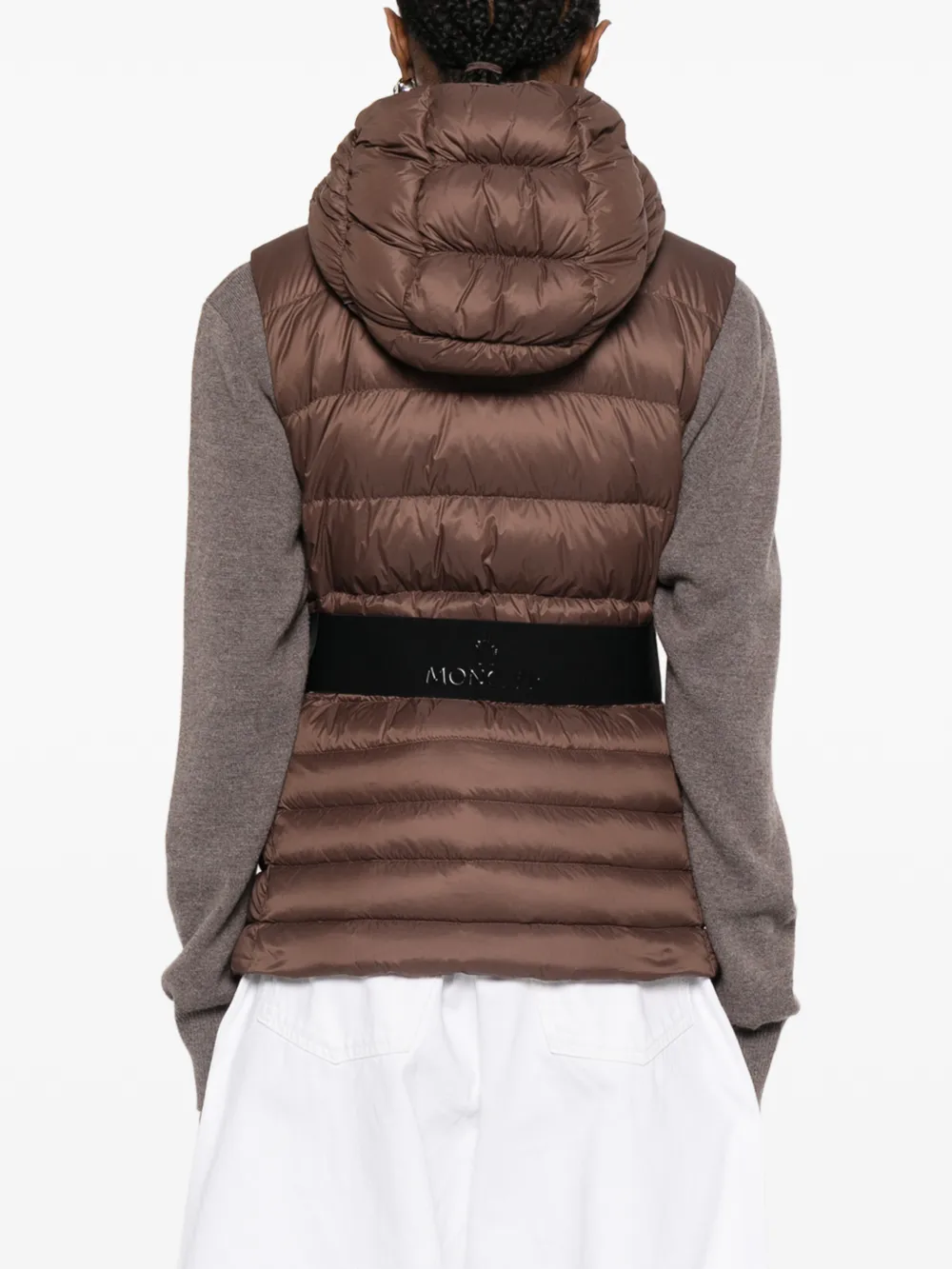 Moncler Melia bodywarmer met capuchon Bruin