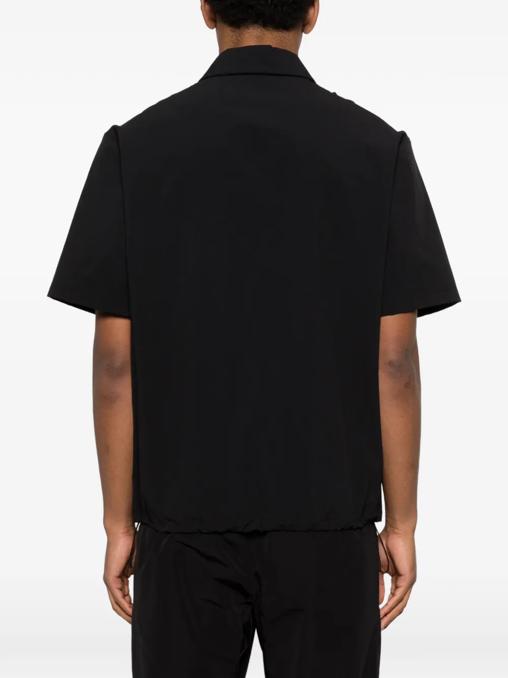Moncler Poloshirt met trekkoord en ritssluiting Zwart