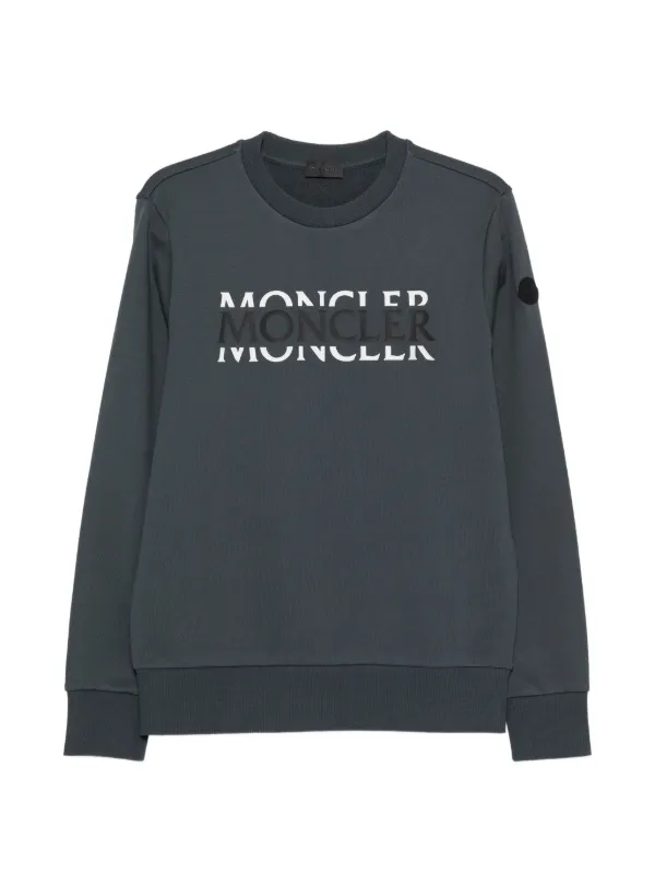 MONCLER グレー ロゴ スウェット　S Moncler ロゴ スウェットシャツ | グレー | FARFETCH JP