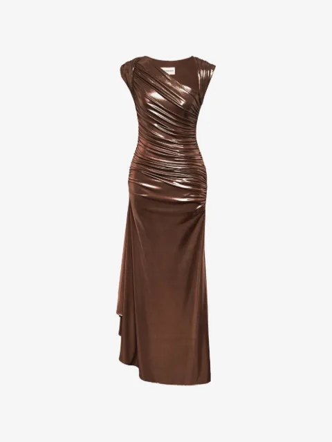 POST MERIDIEM Vestido midi de ombro único