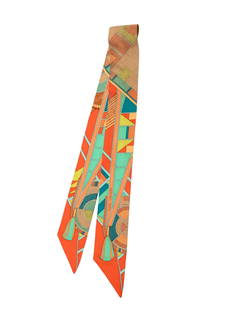 Hermès Pre-Owned 1990-2010 L Art Indien Des Plaines Silk Twilly Scarf scarves - Multicolore
