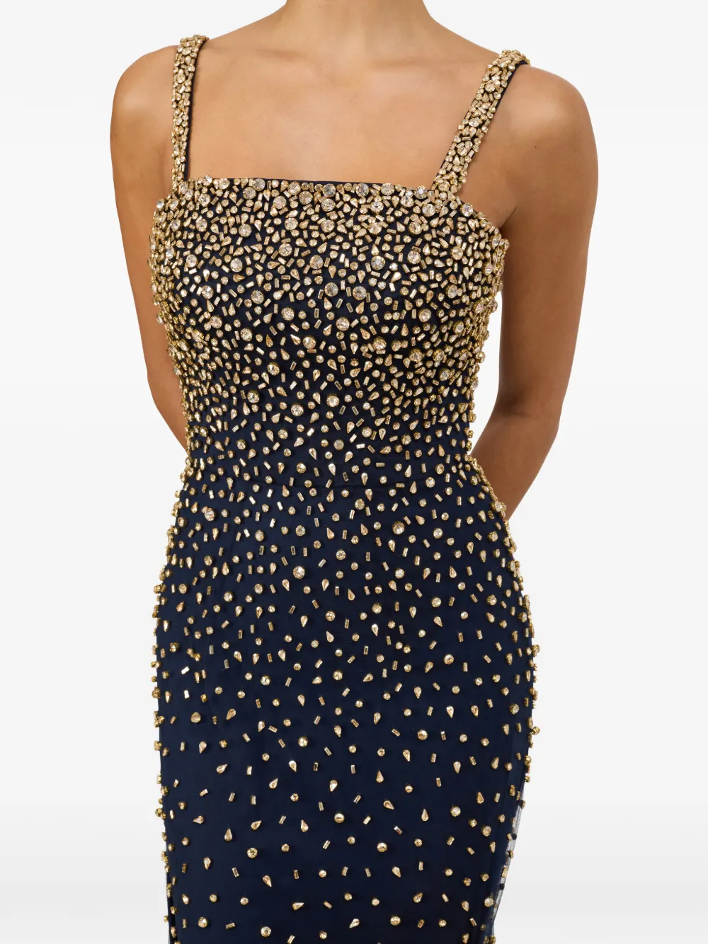 Jenny Packham Cherry avondjurk verfraaid met kristallen Blauw