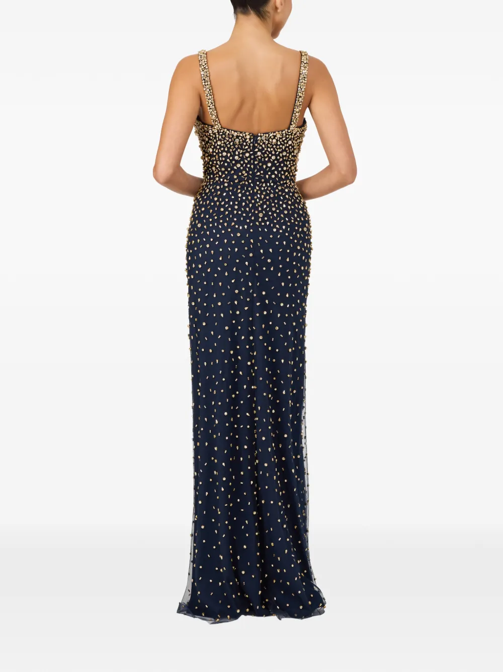 Jenny Packham Cherry avondjurk verfraaid met kristallen Blauw