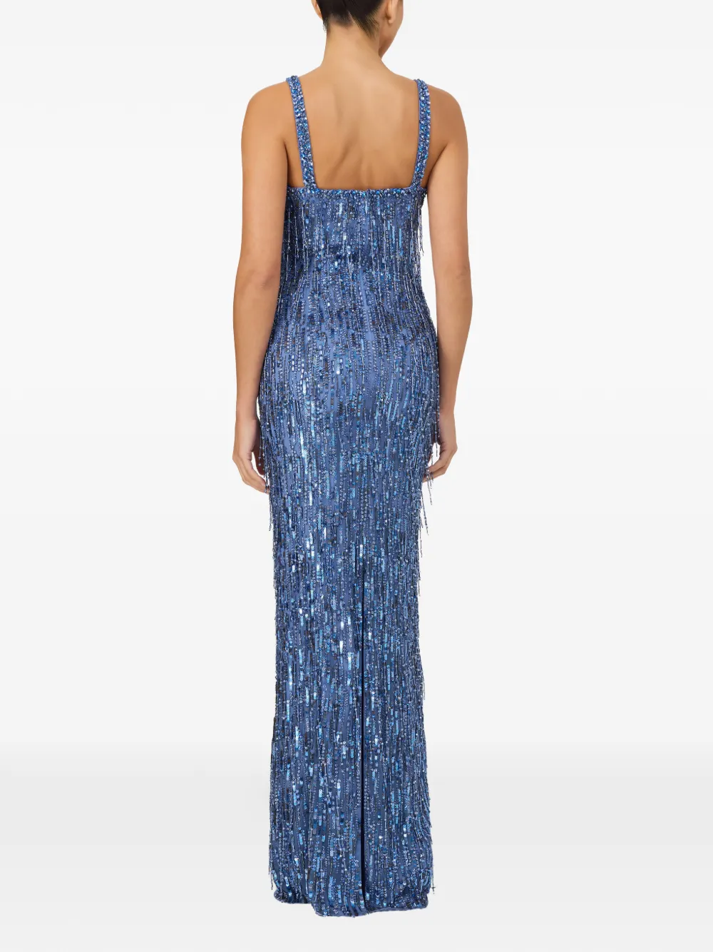 Jenny Packham Fleur avondjurk verfraaid met kralen Blauw