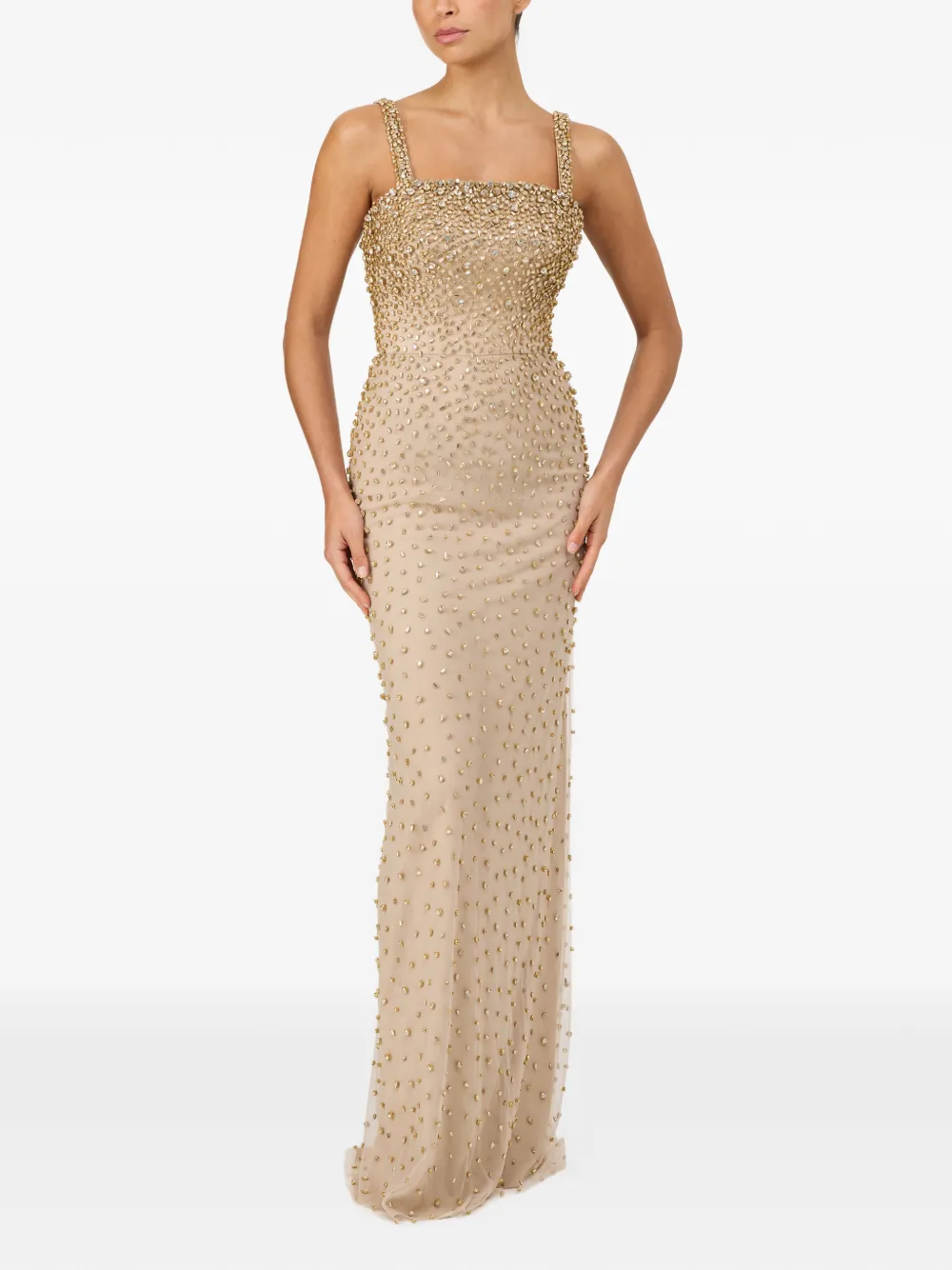 Jenny Packham Cherry maxi-jurk Beige
