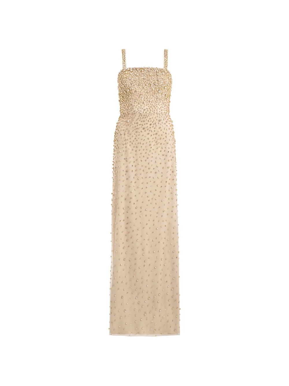Jenny Packham Cherry Bead-embellished Gown In Neutral