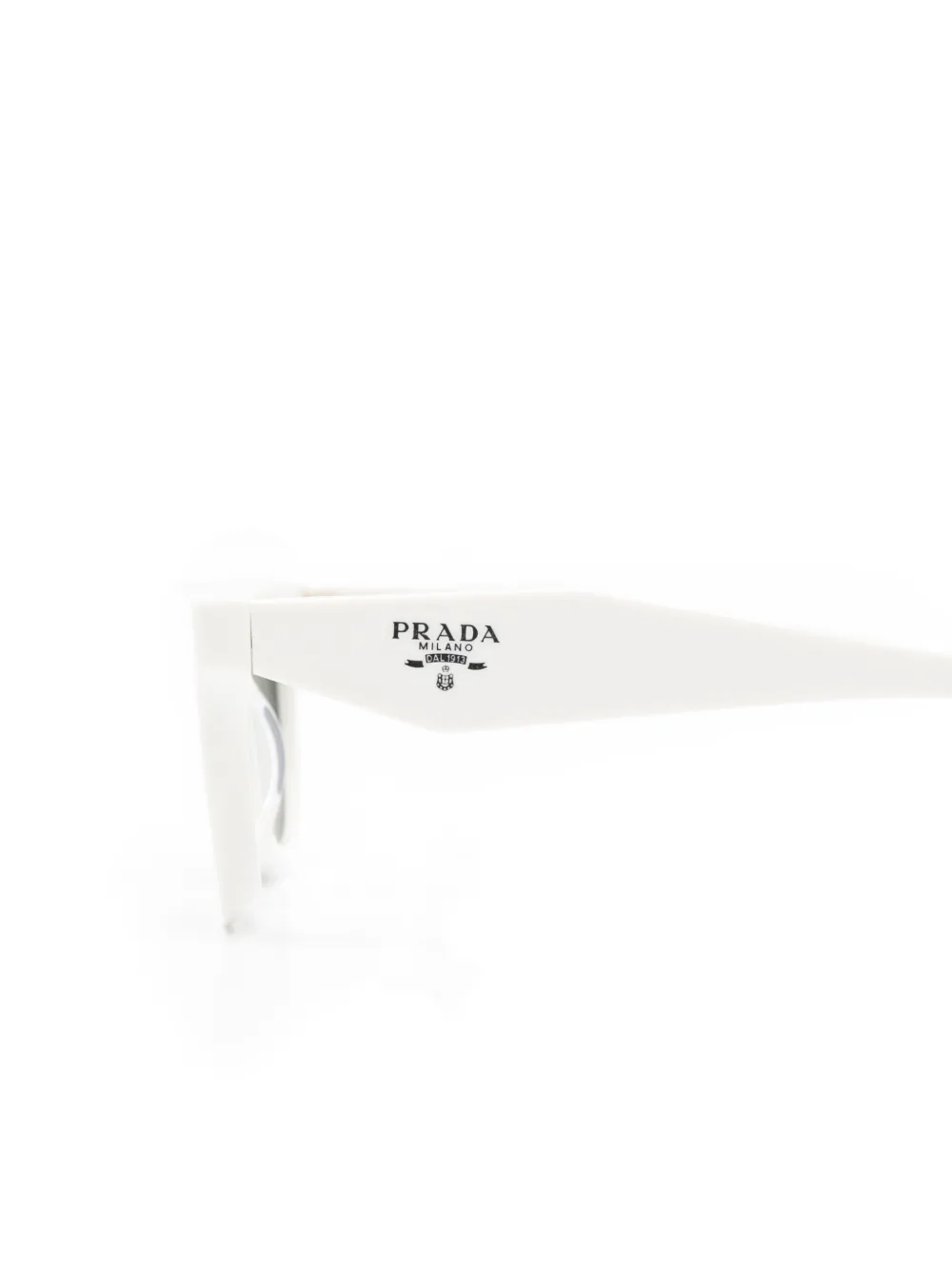 Prada Eyewear Zonnebril met rechthoekig montuur Wit