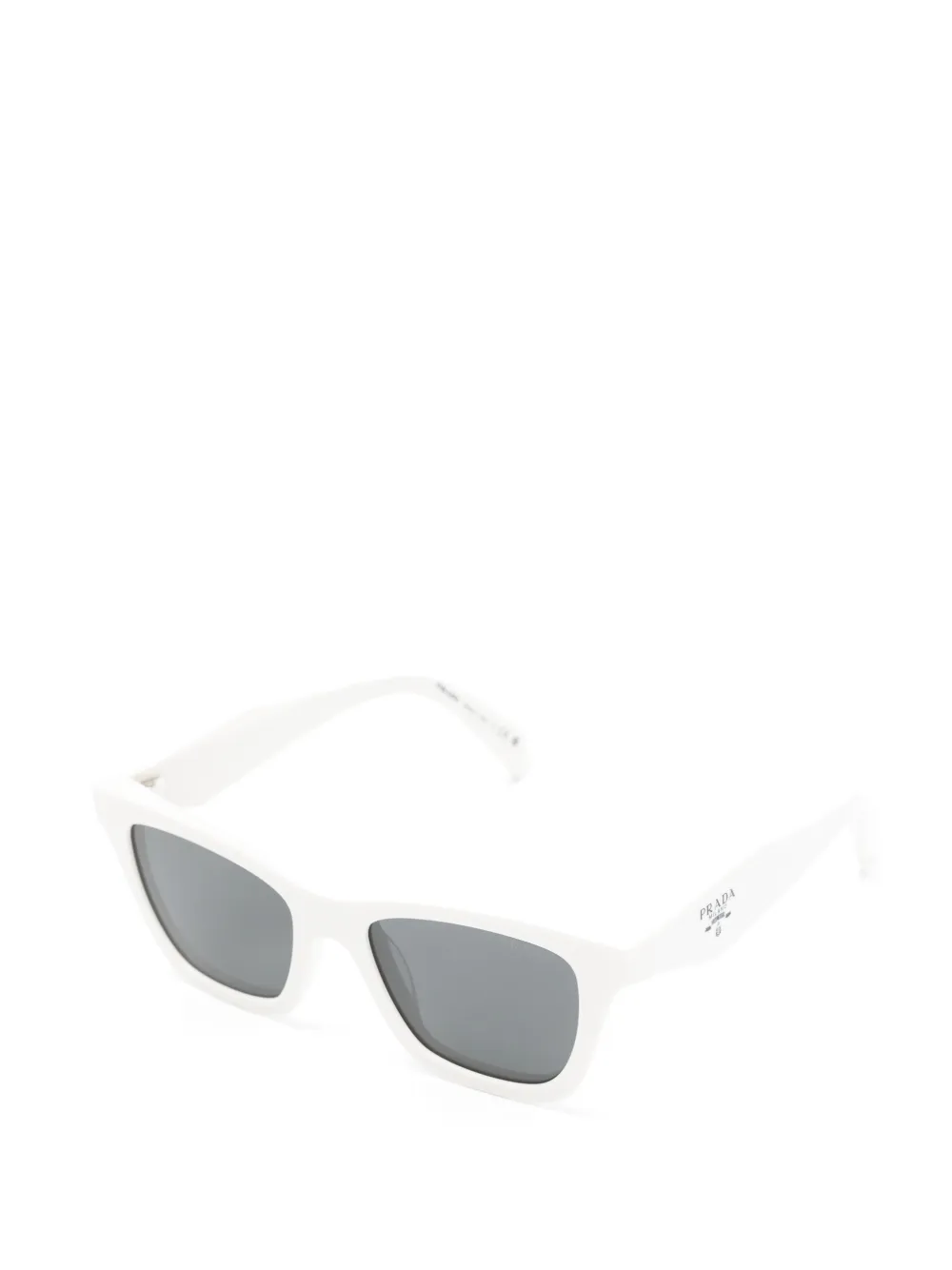 Prada Eyewear Zonnebril met rechthoekig montuur Wit