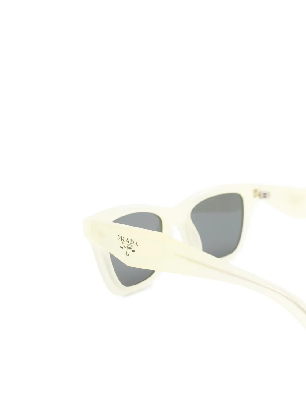 Prada Eyewear Zonnebril met rechthoekig montuur Beige