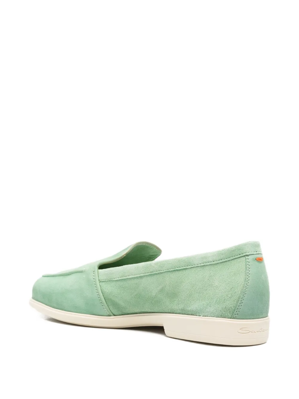 Santoni green loafers Groen