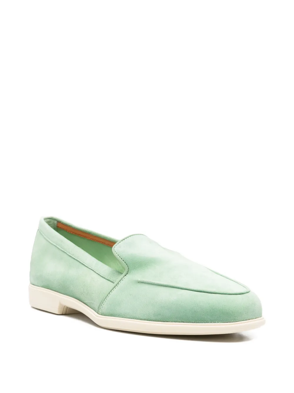 Santoni green loafers Groen