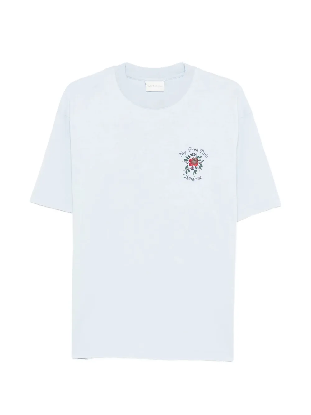 Drôle De Monsieur T-shirt a fiori - Blu