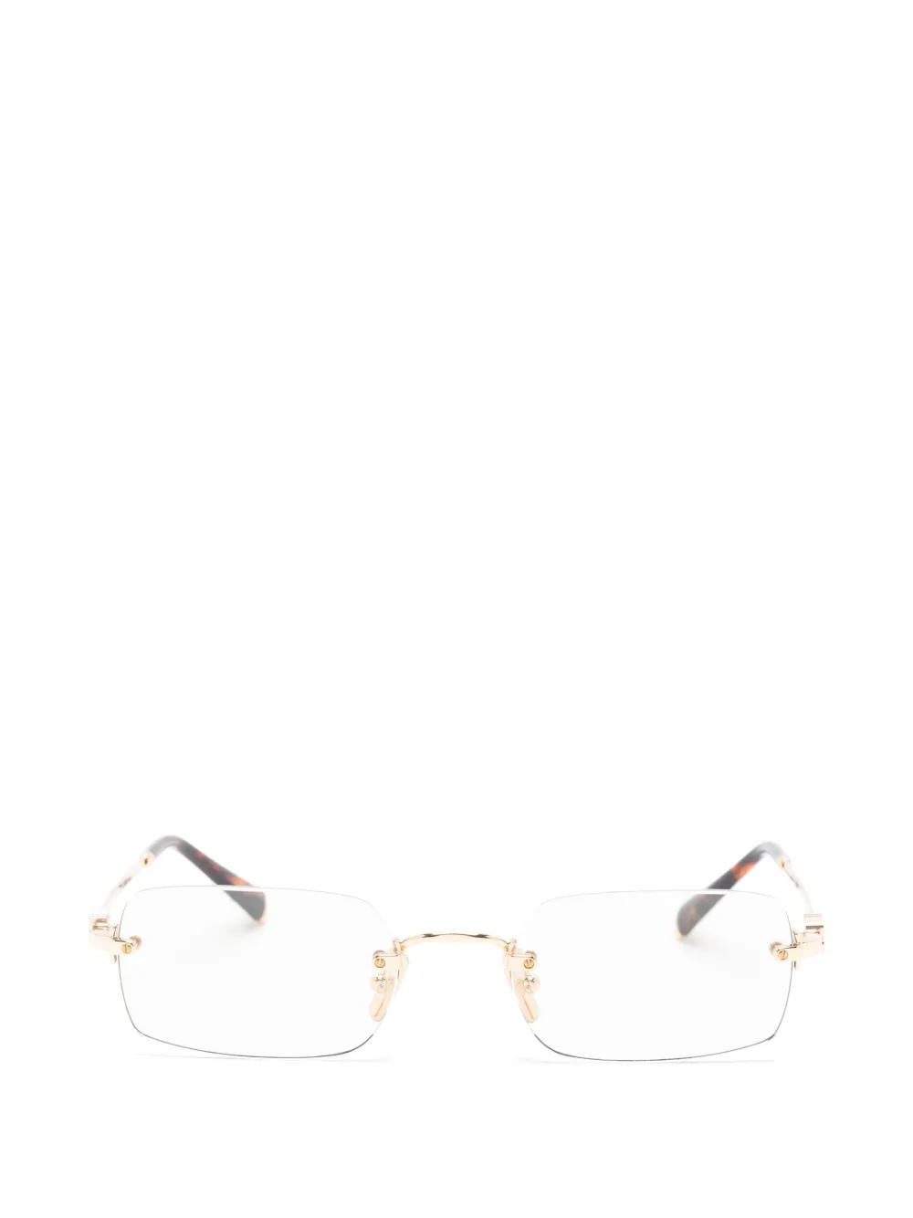 Miu Miu Eyewear Occhiali rettangolari - Oro