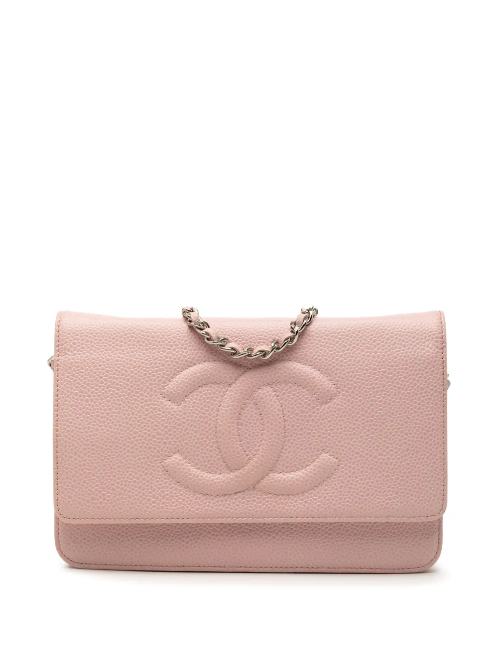CHANEL Pre-Owned 2012 CC Caviar Wallet On Chain crossbody bag - Rosa
