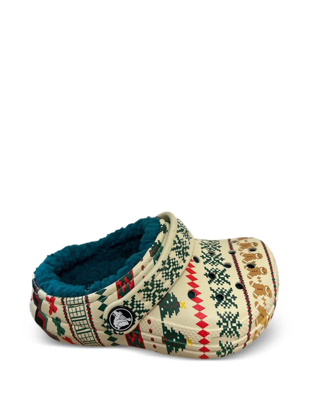 Crocs Kids Classic Lined clog sandals Beige