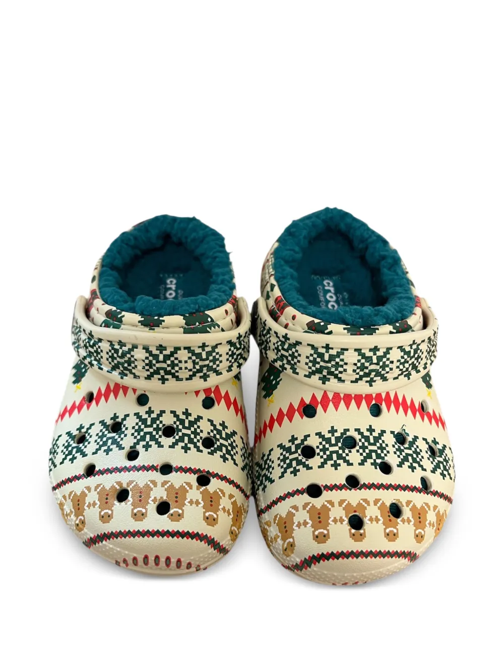 Crocs Kids Classic Lined clog sandals Beige