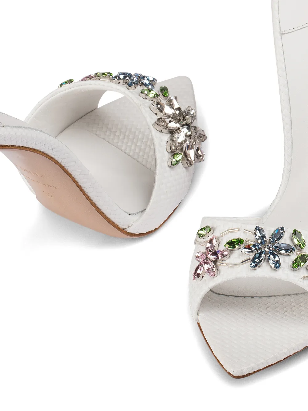 Le Silla Prairie sandalen met bloemenprint Wit