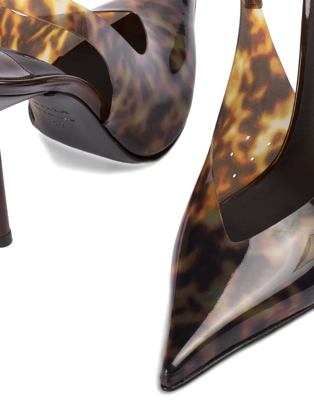 Le Silla 100 mm Clivage slingback pumps Bruin