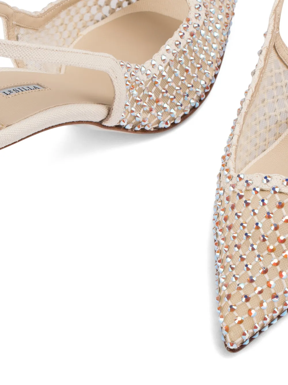 Le Silla Gilda Fierce verfraaide slingback pumps Beige